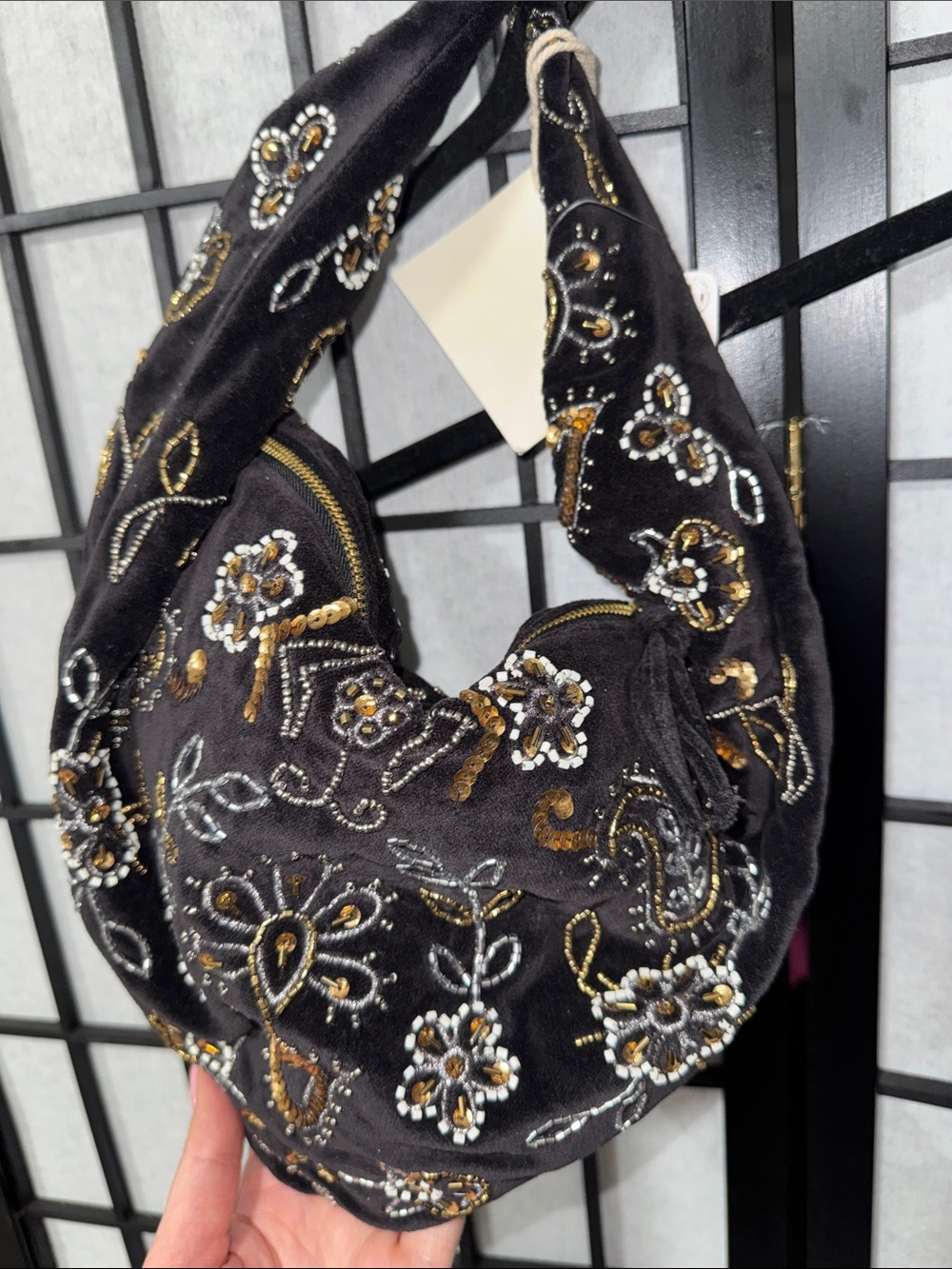Free People Nashville Nights Velvet Beaded Bag - Picture 10 of 13